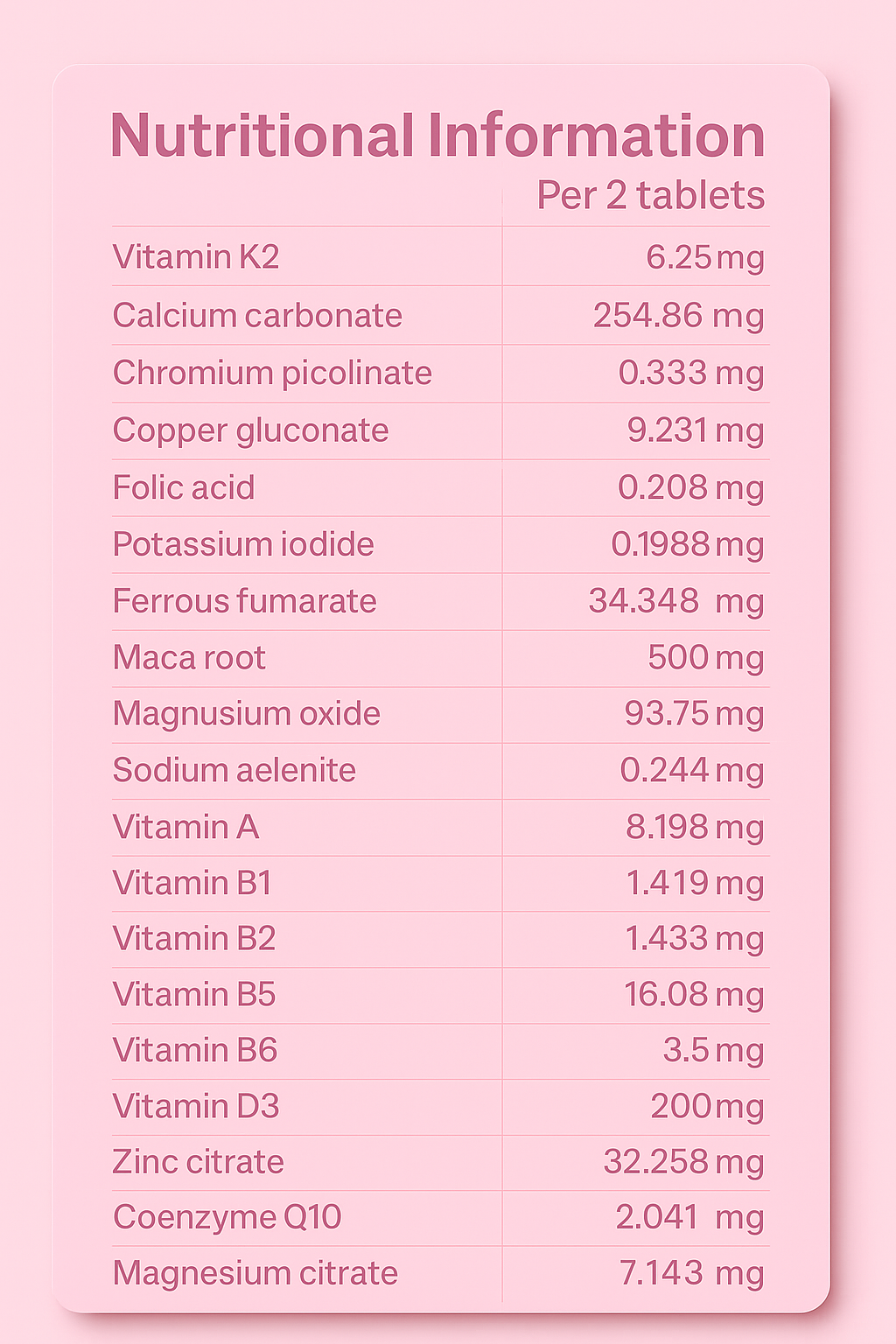 Multi-Vitamin For Her Supports Bone Health