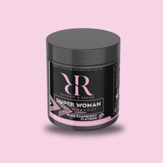 Super Woman Pre Workout – Blue Raspberry Flavour