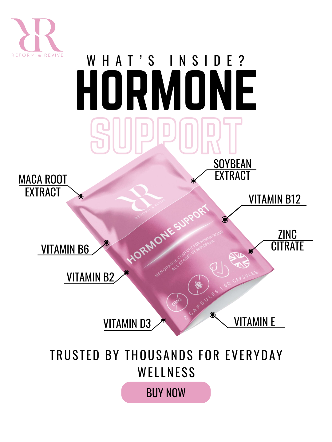 Hormone Support Capsules for Women – Menopause & Perimenopause