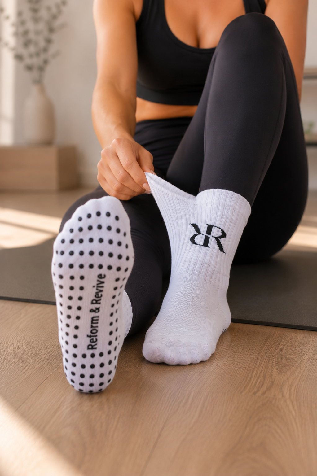 Women’s Pilates Grip Socks | Non-Slip Yoga & Barre Socks | Reform & Revive
